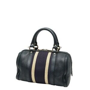 Gucci Leather Canvas GG Black Bag Shoulder Multicolor Boston